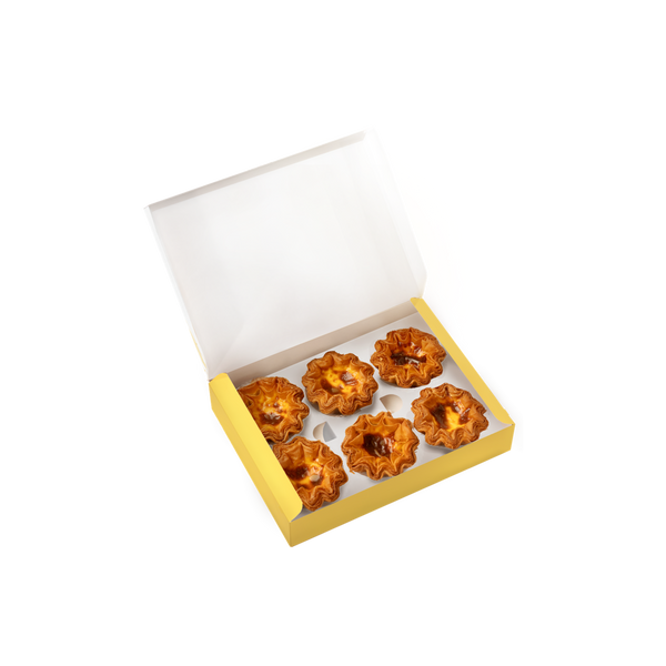 6 pieces Thousand-layer egg tart box (12 gauge one flip-up box)_Qingwu (food grade)