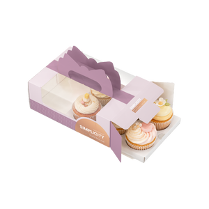 (下單生產) 6入杯子蛋糕盒_紫藕金